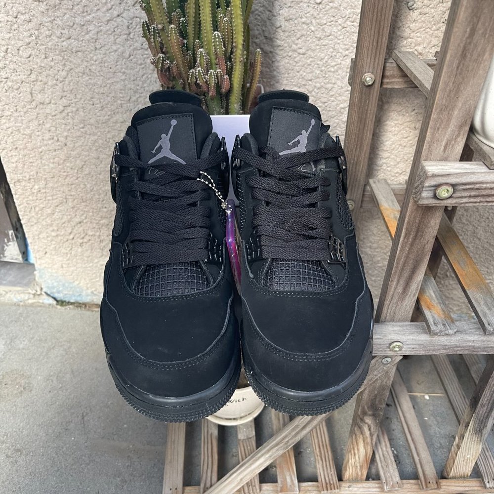 Jordon 4 Black Cat Classic Men's Sneakers - Picture 3 of 5